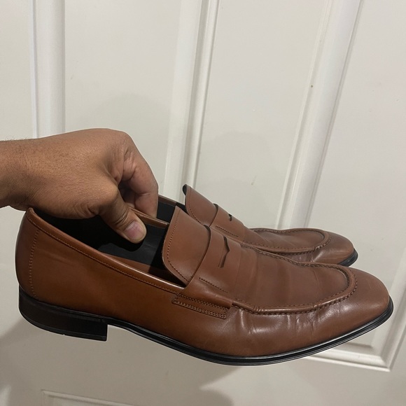 Salvatore Ferragamo Tan Brown Penny Loafer Sz 10.5 D - Picture 2 of 12